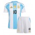 Dětský fotbalový dres Argentina Lionel Messi #10 Copa America 2024 Domácí Krátký Rukáv (+ trenýrky)